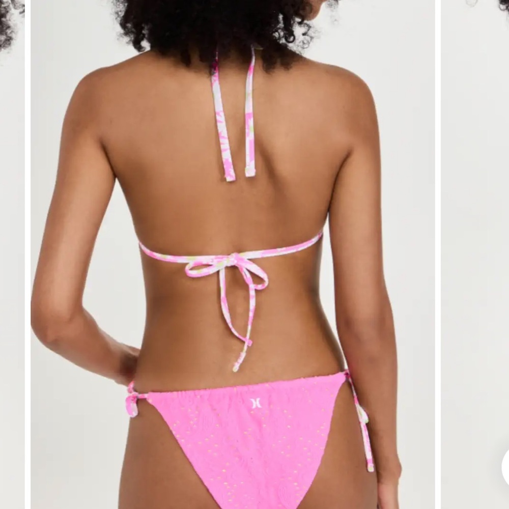 {LoveShackFancy x Hurley} Brand New Cotton Candy Reversible Eyelet Bikini SET - Picture 9 of 16